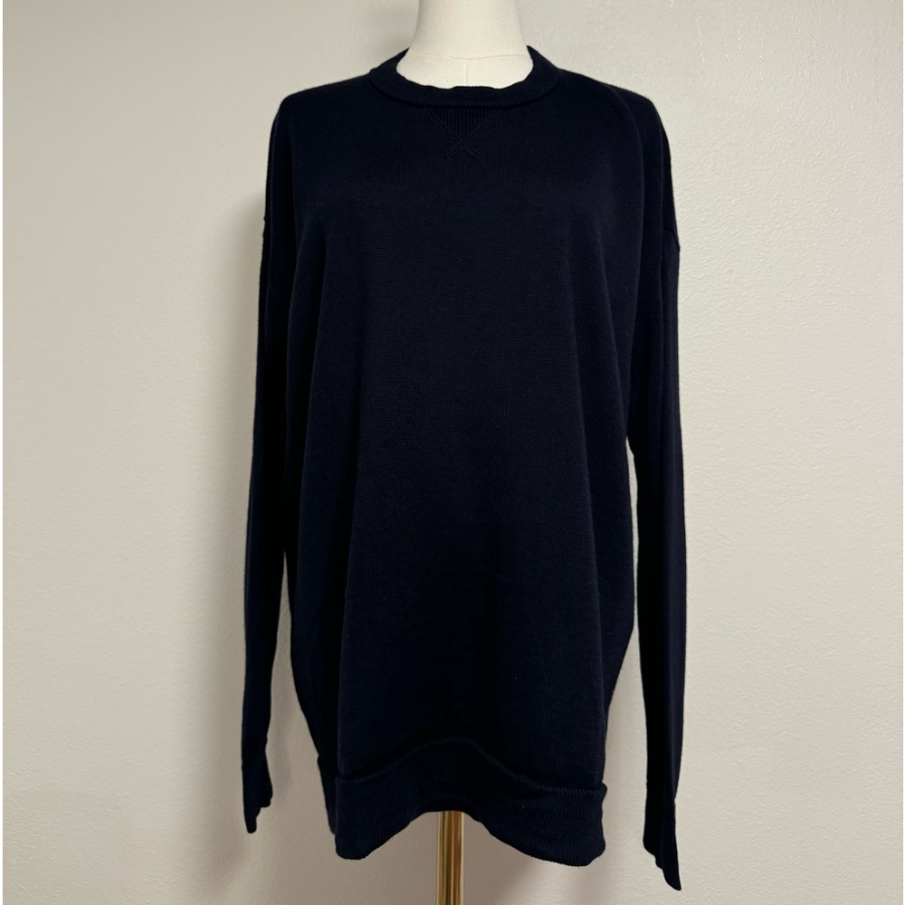 Icebreaker Merino Navy Crewneck Sweater Classic Pullover Womens Sz‎ L